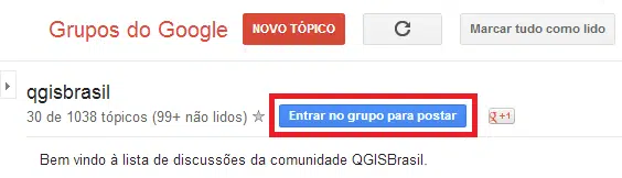 Cadastre-se no Grupo QGIS Brasil