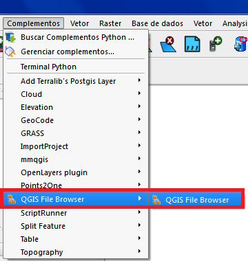 Plugin QGIS File Browser
