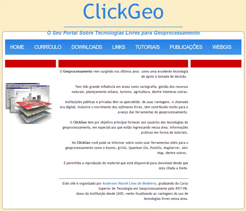 Portal ClickGeo em 2009