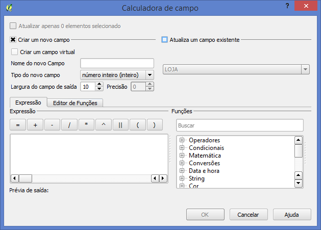QGIS: Calculadora de Campos