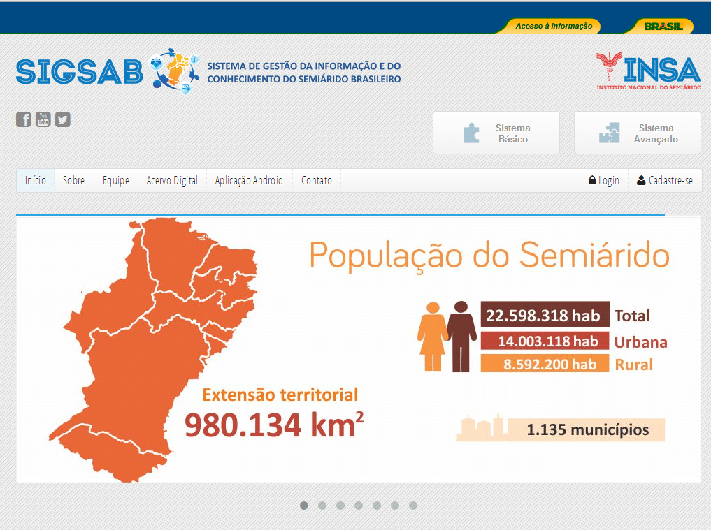 Sistema de Gestão da Informação e do Conhecimento do Semiárido Brasileiro (SIGSAB)