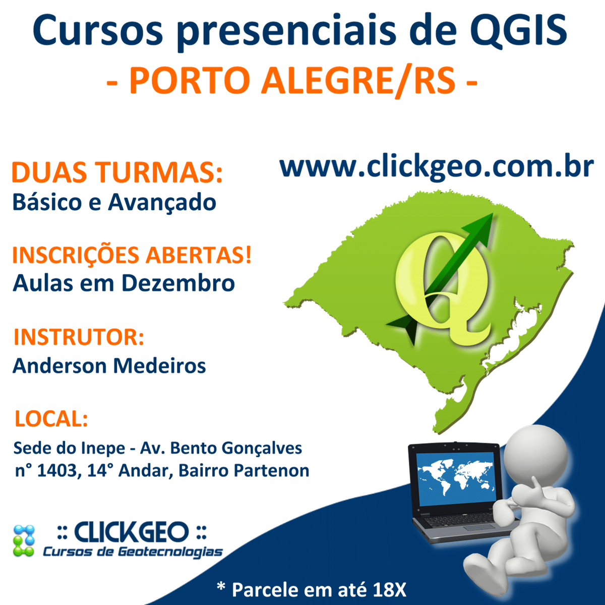 Inscrições Abertas: Cursos de QGIS em Porto Alegre/RS