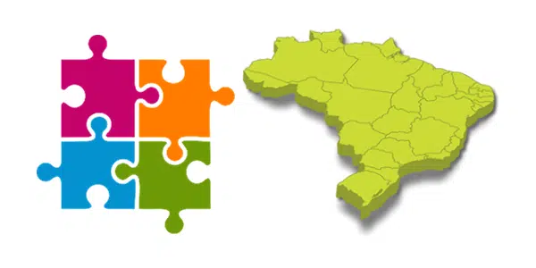Quebra Cabeça com Mapa dos Estados do Brasil